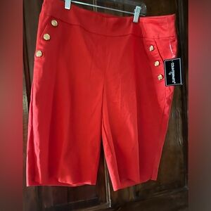 Red Bermuda shorts size 14 NWT